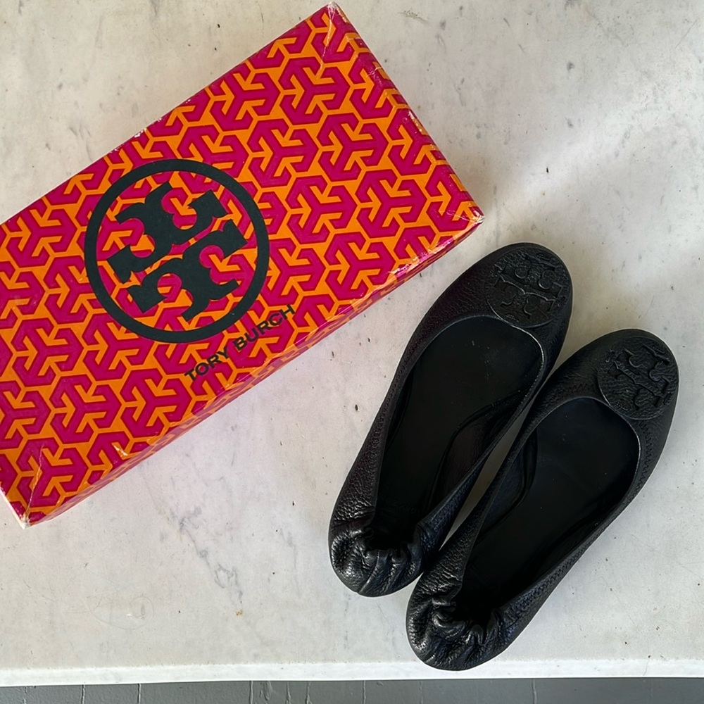 Tory Burch Reva Tumbled Leather (Tonal Logo)